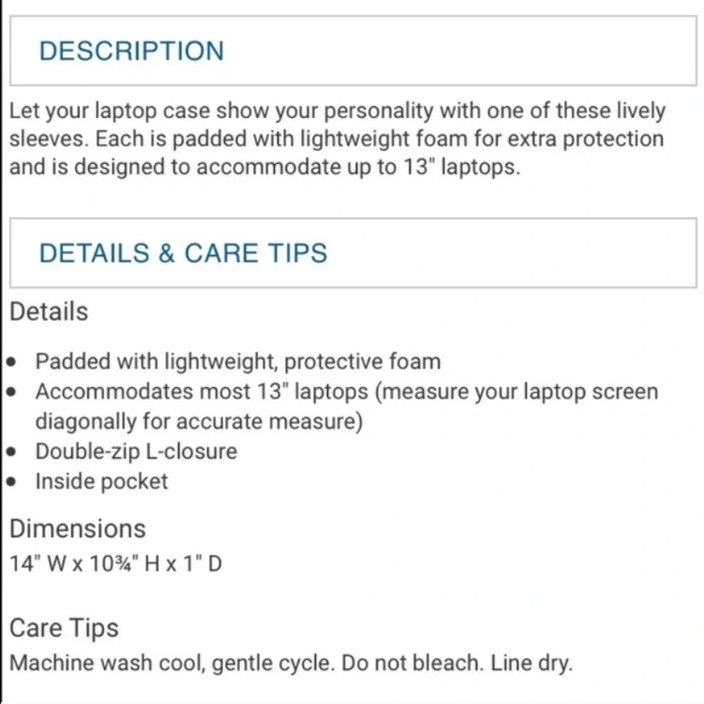 NWOT Vera Bradley Va Va Boom Laptop Sleeve - Picture 3 of 4